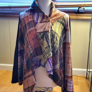 Cherish patchwork pattern drapy cardigan